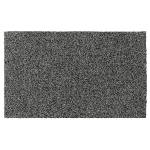 OPLEV door mat, in/outdoor grey, 50x80 cm