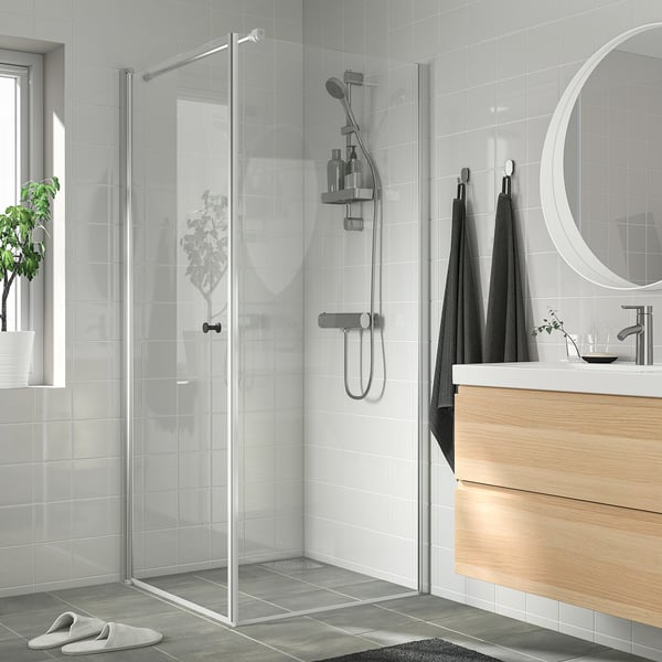 OPPEJEN corner shower, 86x86x202 cm