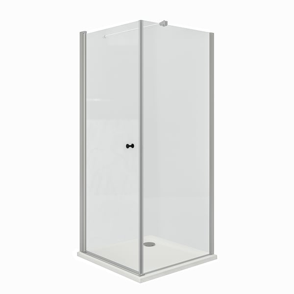 OPPEJEN / FOTINGEN corner shower with tray, 90x90x205 cm