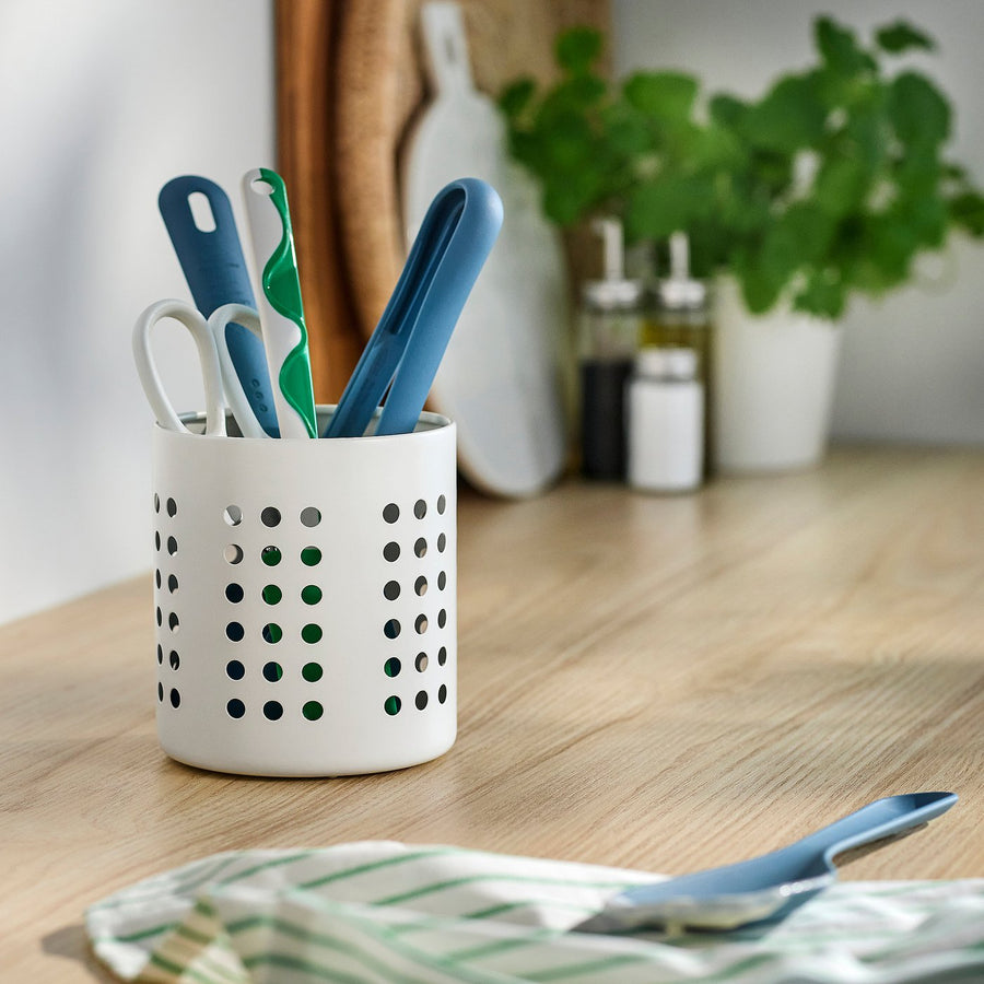 ORDNING cutlery stand, white, 13.5 cm