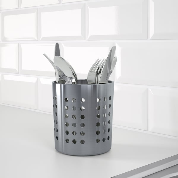 ORDNING cutlery stand, stainless steel, 13.5 cm
