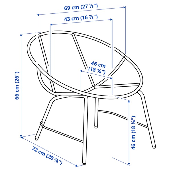 ORRESLÄTT armchair, 69x66x72 cm