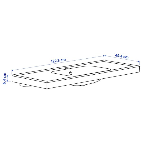 ORRSJÖN - Washbasin, white, 122x49 cm