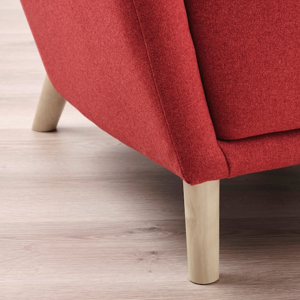 OSKARSHAMN - Armchair with Footstool, Tonerud red ,