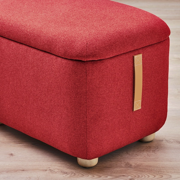 OSKARSHAMN - Armchair with Footstool, Tonerud red ,