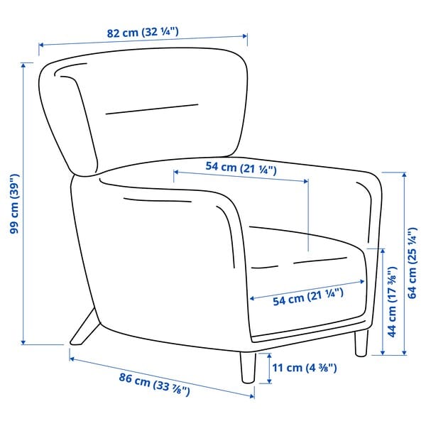 Ikea OSKARSHAMN - Armchair, Tibbleby beige/grey ,