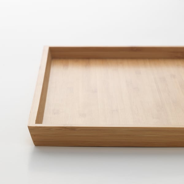 OSTBIT tray, bamboo, 25x33 cm
