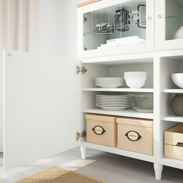 OSTVIK - OSTVIK Glass door, white/clear glass, 60x38 cm