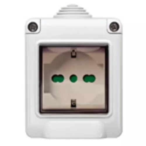 PLANA CONTAINER WITH UNIVERSAL SOCKET IP55 GRAY