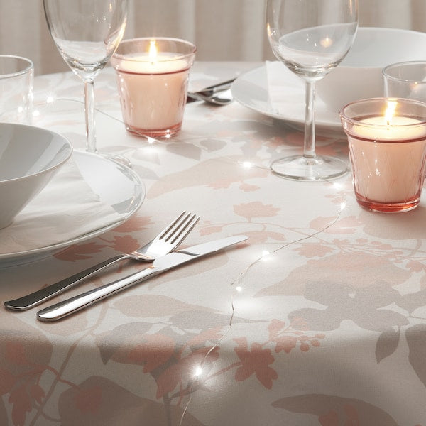 OTYGLAD Tablecloth - grey/beige leaf 150 cm