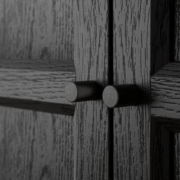 OXBERG - OXBERG Door, black oak effect, 40x192 cm