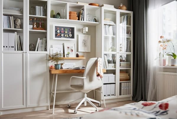 OXBERG - OXBERG Panel/glass door, white, 40x192 cm - Items