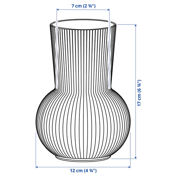 PÅDRAG - PÅDRAG Vase, clear glass, 17 cm