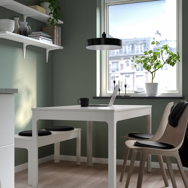 PÄRLETERNELL chair pad, Grann black, 35 cm