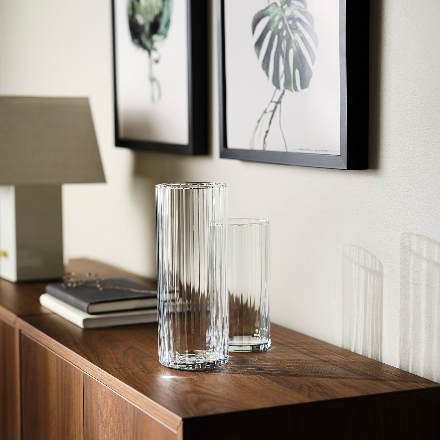 PÄRLGLADA vase, clear glass, 24 cm