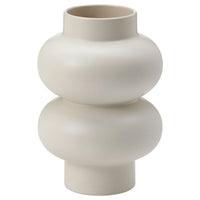 PÄRLHÄGG vase, beige, 22 cm