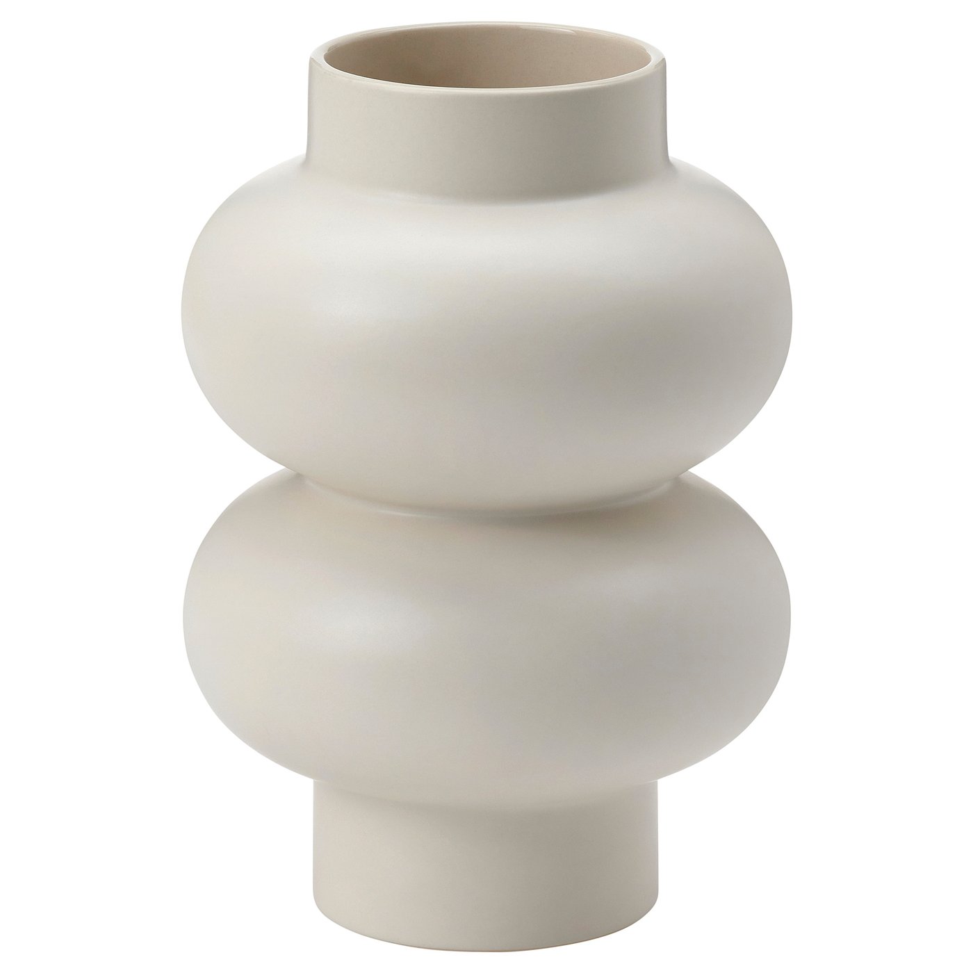 PÄRLHÄGG vase, beige, 22 cm