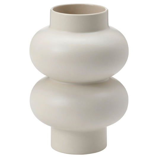 PÄRLHÄGG vase, beige, 15 cm