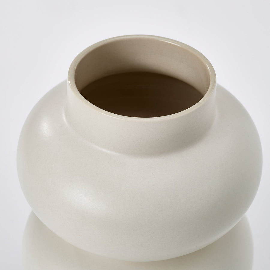 PÄRLHÄGG vase, beige, 15 cm