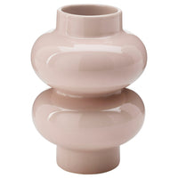 PÄRLHÄGG vase, light pink, 14 cm