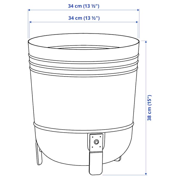 Ikea PÄRLRÖNN - Planter holder, indoor/outdoor/black,32 cm