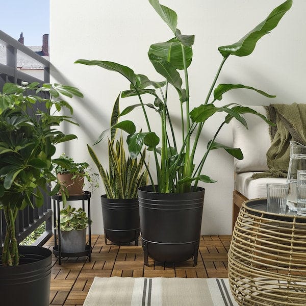 Ikea PÄRLRÖNN - Planter holder, indoor/outdoor/black,32 cm