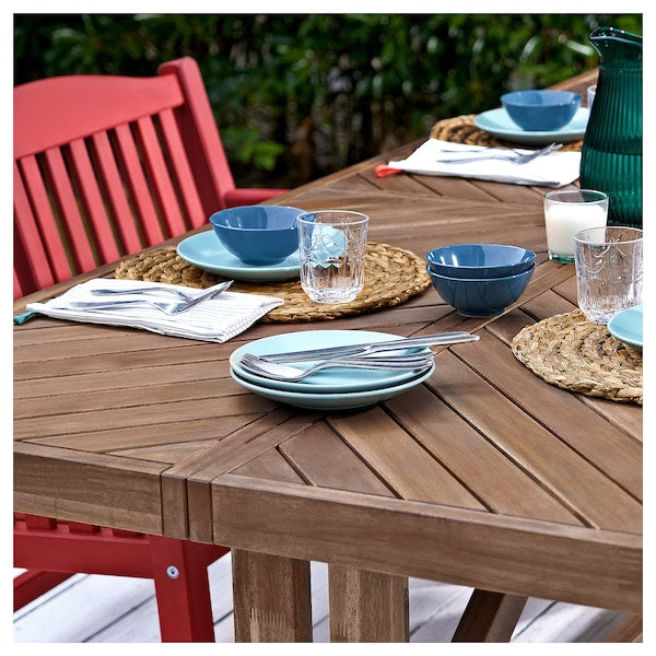 PÄRONHOLMEN - Bench with backrest, outdoor, red