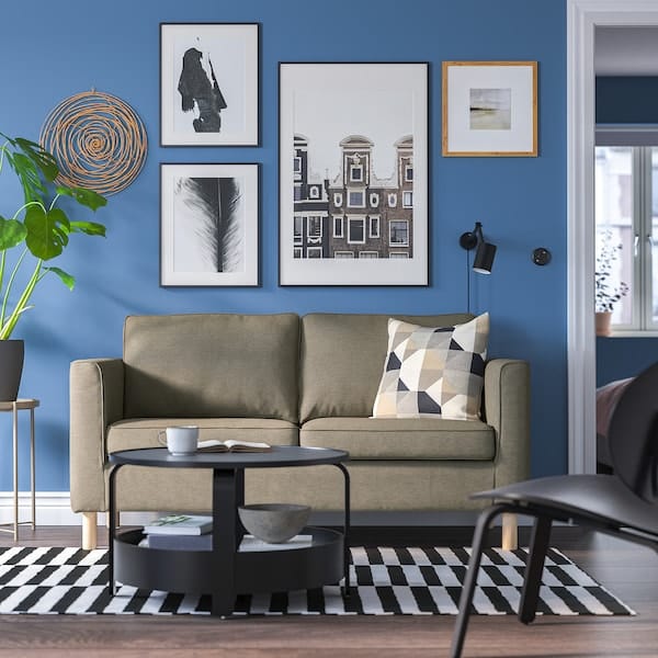 Ikea PÄRUP - 2-seater sofa, Fridtuna grey/brown