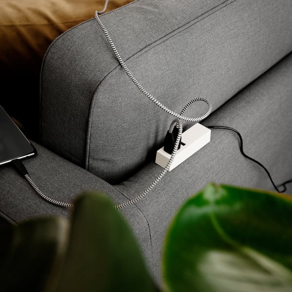 PÄRUP 2-seater sofa - Grey Vissle ,