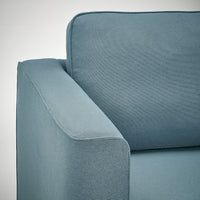 PÄRUP - Divano a 3 posti con chaise-longue, Fridtuna blu grigio scuro