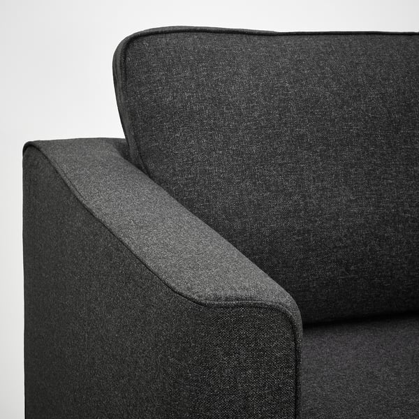 PÄRUP 3 seater sofa with chaise-longue - Gunnared dark grey ,