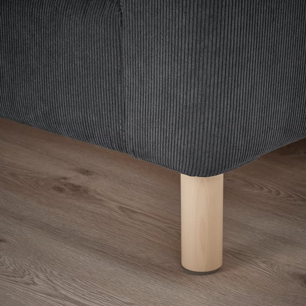 PÄRUP - 3-seater sofa with chaise-longue, Kelinge anthracite