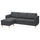 PÄRUP - 3-seater sofa with chaise-longue, Kelinge anthracite