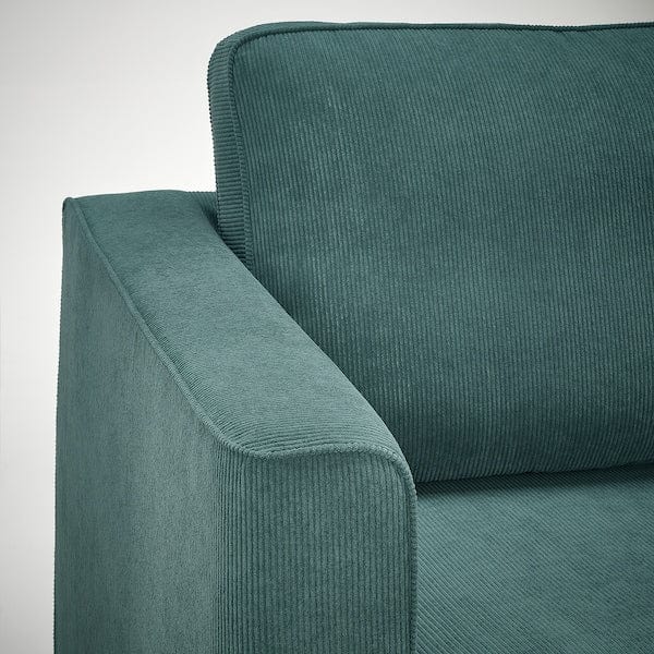 Ikea PÄRUP - 3-seater sofa with chaise-longue, Kelinge gray-turquoise