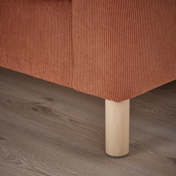 PÄRUP - 3-seater sofa with chaise-longue, Kelinge rust