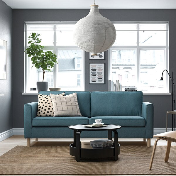 PÄRUP - 3-seater sofa, Fridtuna blue dark grey