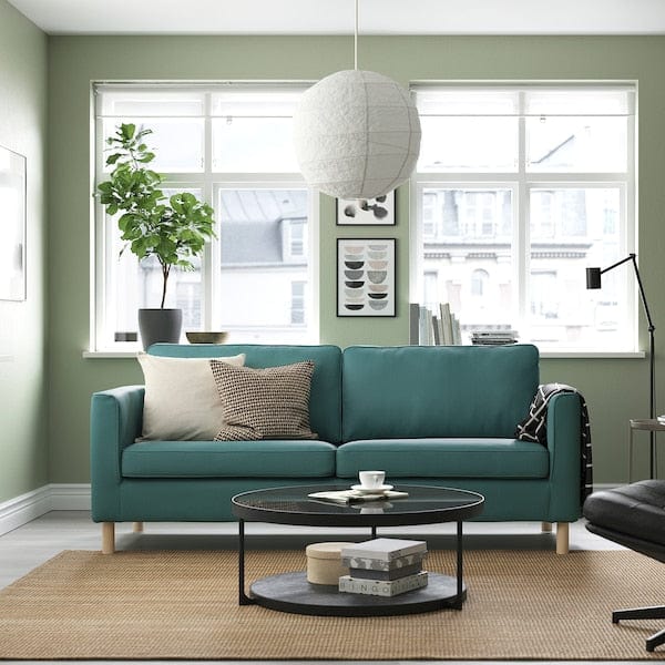 Ikea PÄRUP - 3-seater sofa, Kelinge gray-turquoise