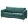 PÄRUP 3-seat sofa, Kelinge grey-turquoise, 206x86x80 cm