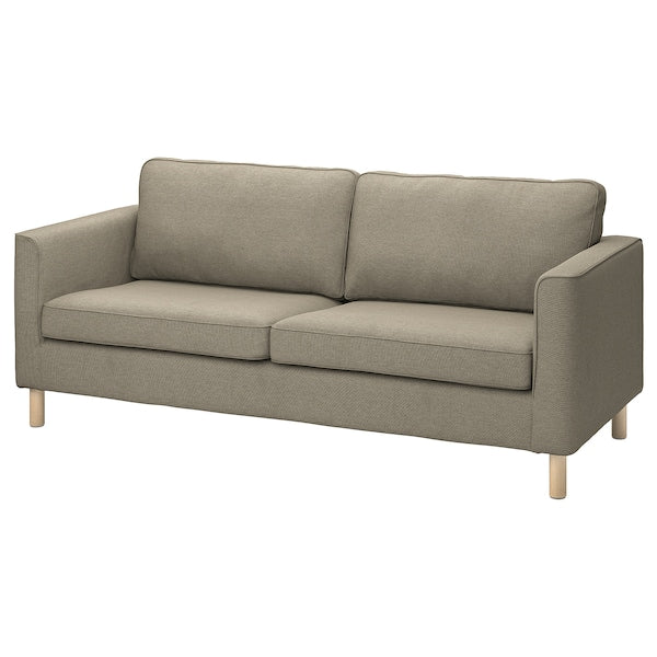 PÄRUP - 3-seater sofa cover, Fridtuna dove-grey