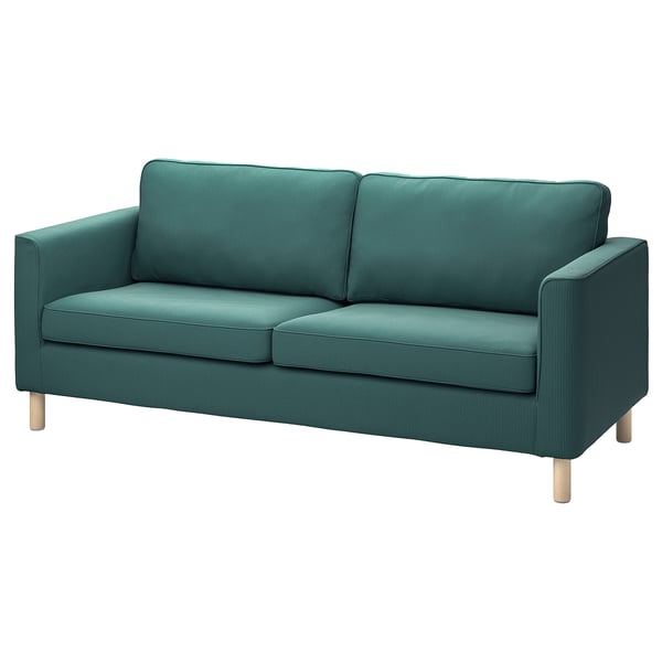 PÄRUP - 3-seater sofa cover, Kelinge gray-turquoise