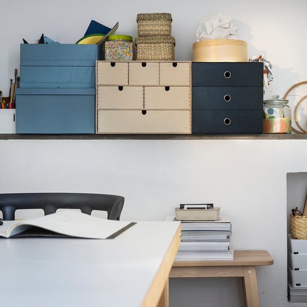PALLRA mini chest with 3 drawers, black