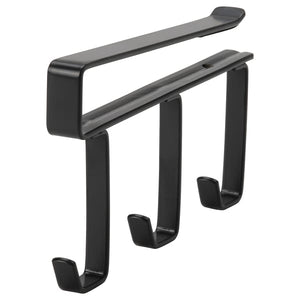 PÅLYCKE clip-on hook rack, anthracite, 12x1 cm