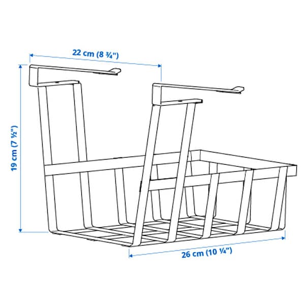 Ikea PÅLYCKE - Clip-on basket, 22x26x19 cm