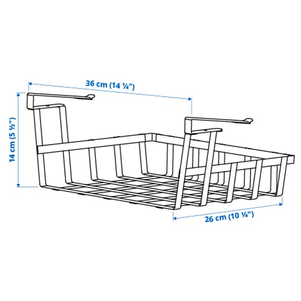 PÅLYCKE clip-on basket, 36x26x14 cm