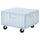 PANSARTAX - PANSARTAX Box with castors and lid, transparent grey-blue, 33x33x23.5 cm