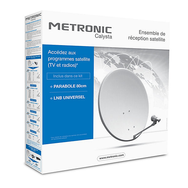 80CM WHITE DISH + STEEL LNB