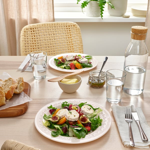 PARADISISK plate, off-white, 26 cm, 4 pack