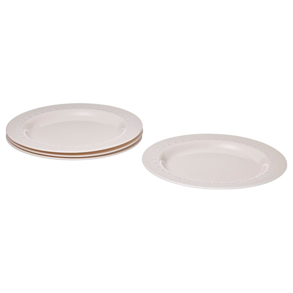 PARADISISK plate, off-white, 26 cm, 4 pack