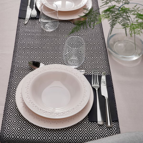 PARADISISK deep plate, off-white, 22 cm, 4 pack