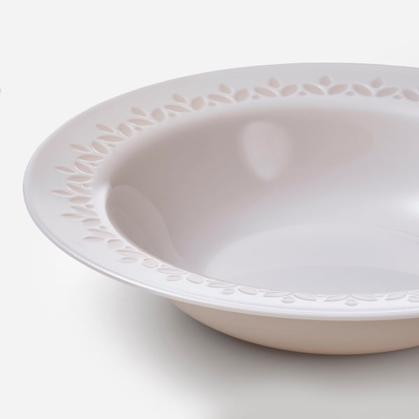 PARADISISK deep plate, off-white, 22 cm, 4 pack